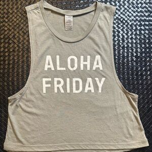 Gray 'Aloha Friday' Tank Top